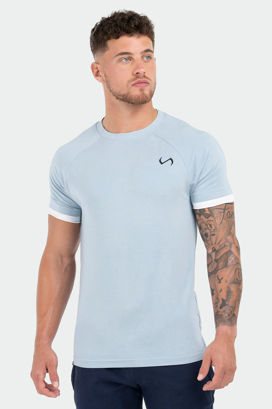 TLF Air-Flex Classic Tee - Mens Modal T Shirt - Blue - 1