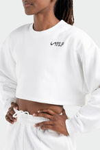 TLF Chill Fleece Oversized Crop Sweatshirt - Oversized White Sweatshirt - White - 3