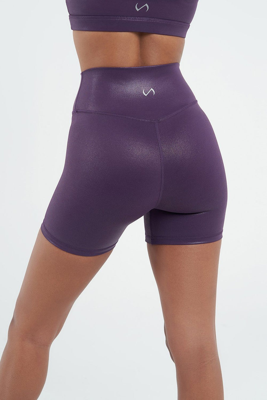 TLF Gerana High Waisted Workout Shorts 2.0 Regal Purple Shine 2