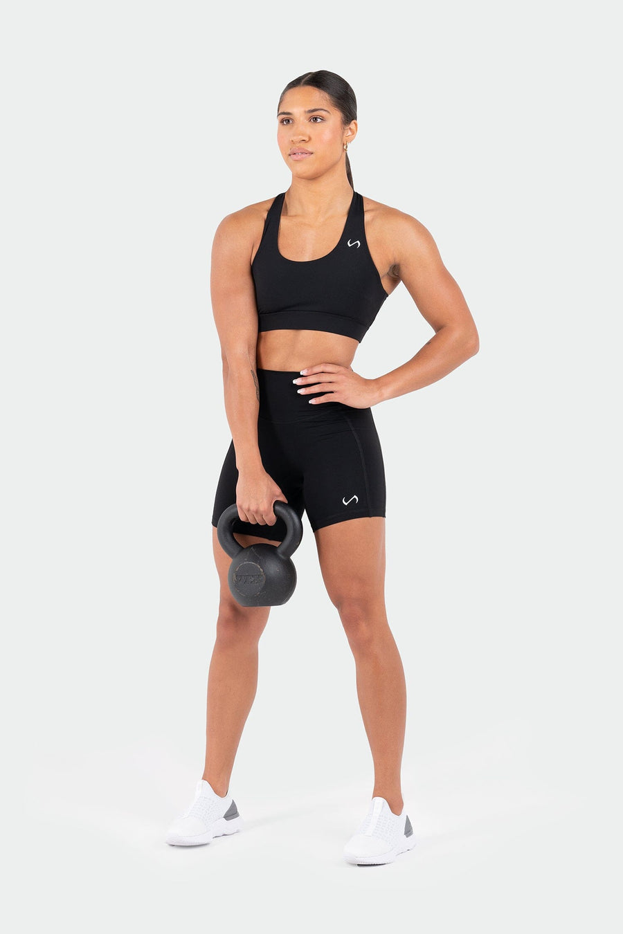 TLF Hyper-Power High Waisted Gym Shorts – Black - 6