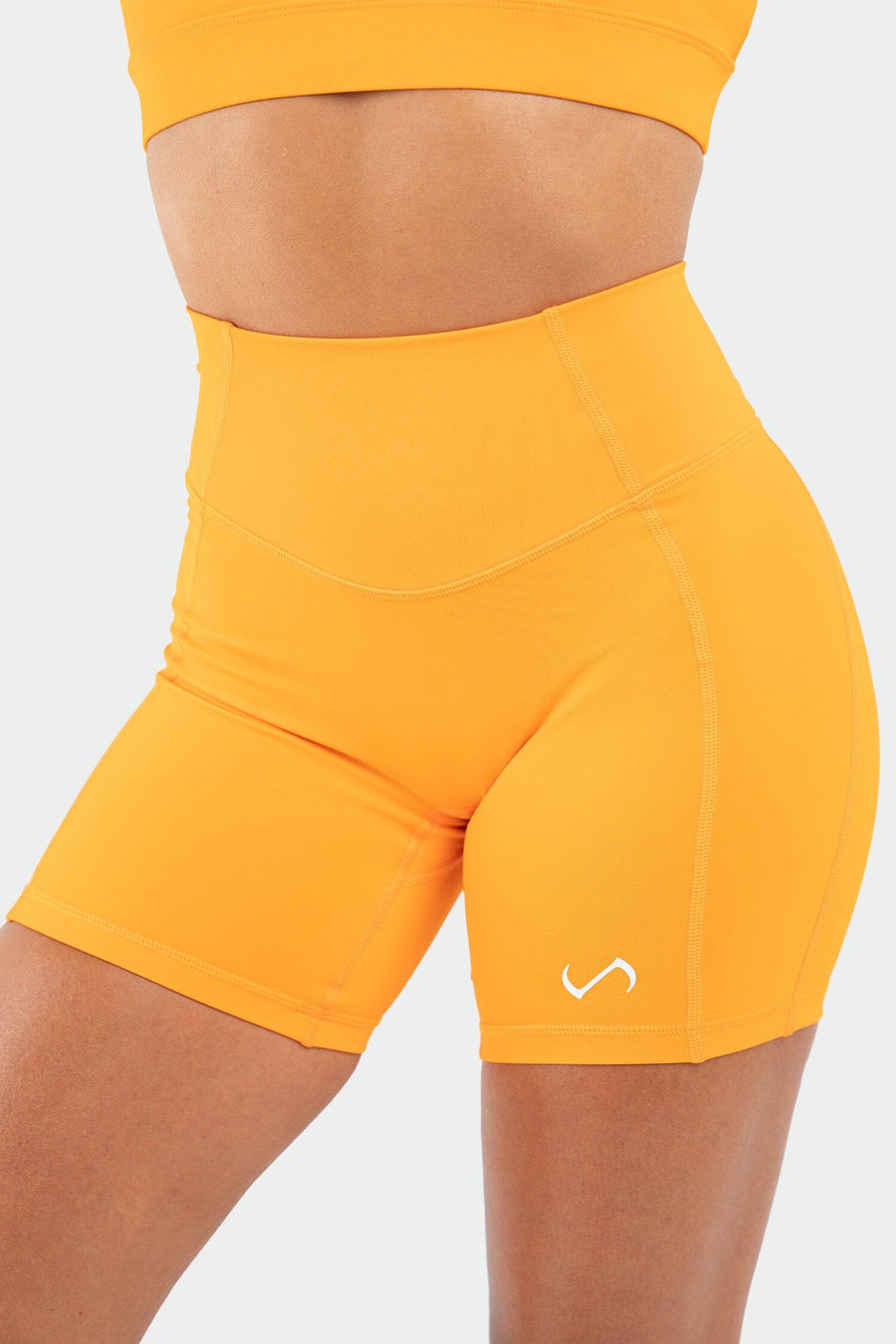 TLF Hyper-Power High Waisted Gym Shorts - Orange - 4