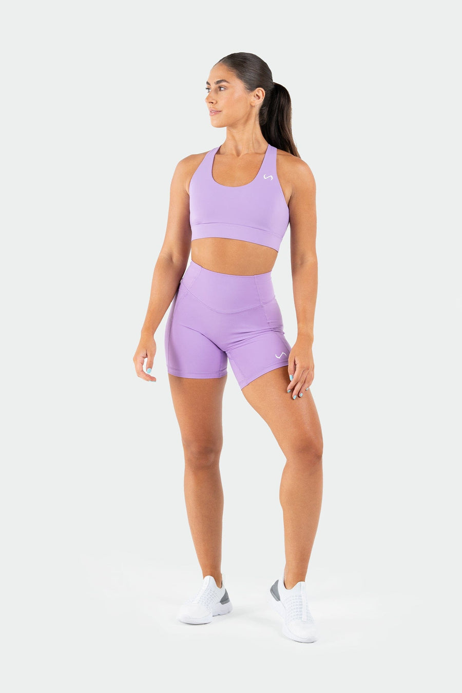 TLF Hyper-Power High Waisted Gym Shorts – Purple  - 5
