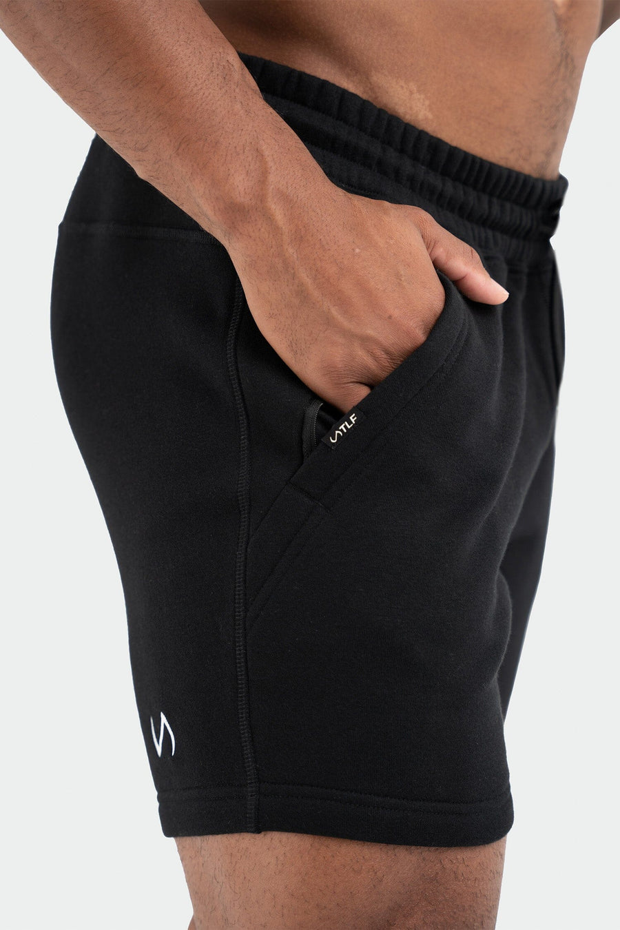 TLF Pivotal 6" Fleece Shorts – Men’s Gym Shorts - 6 Inch Inseam Men's Shorts - Black - 2