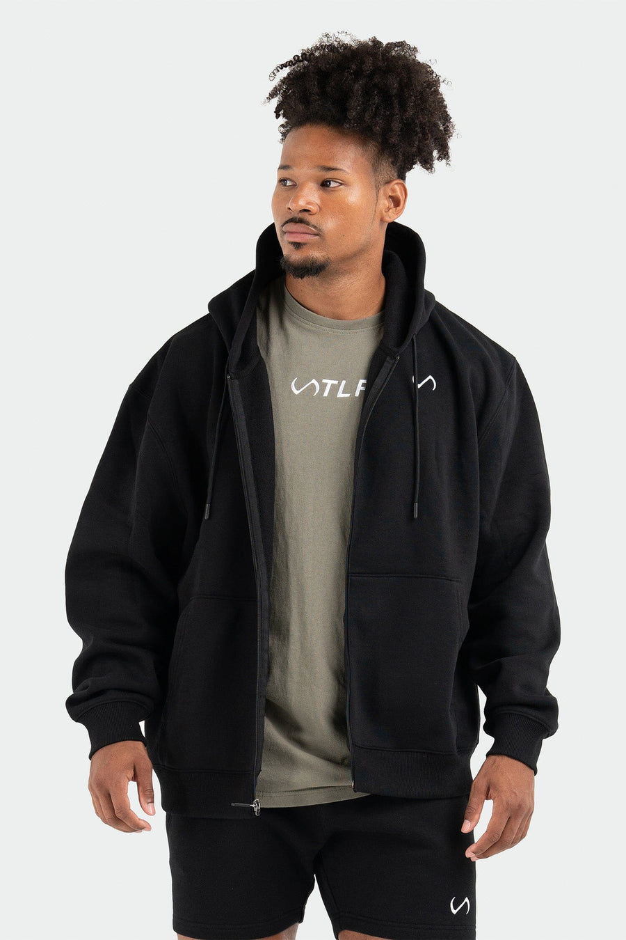 TLF Pivotal Fleece Zip-Up Hoodie – Mens Fleece Gym Hoodie - Black - 5
