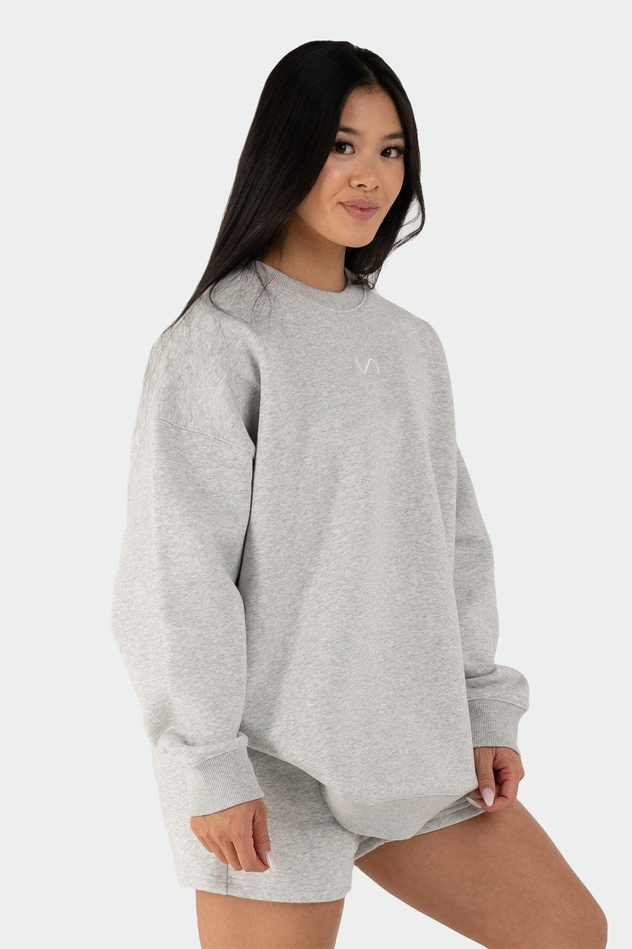 TLF Reset Fleece Oversized Sweatshirt Light Heather Gray 5