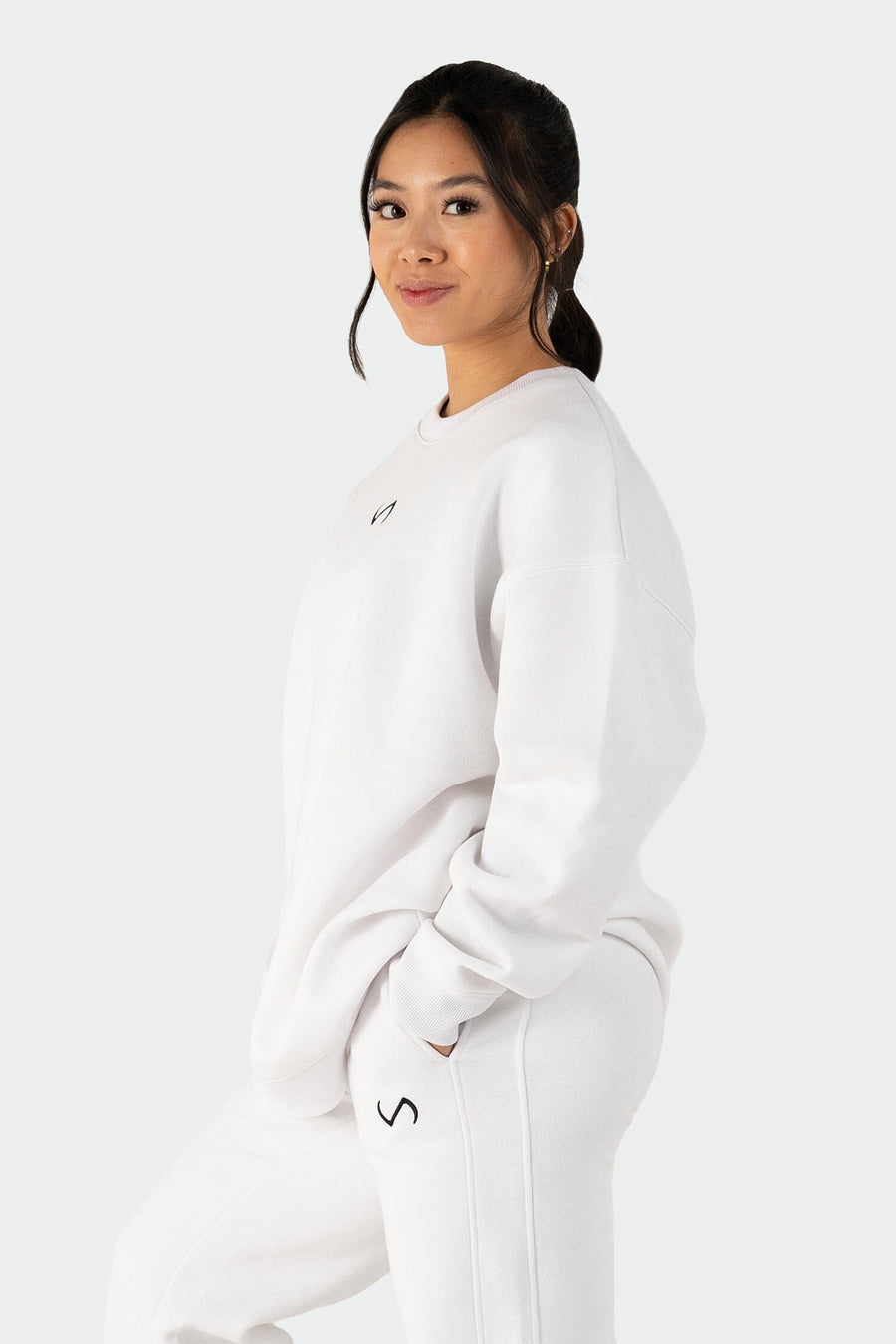 TLF Reset Fleece Oversized Sweatshirt White 5