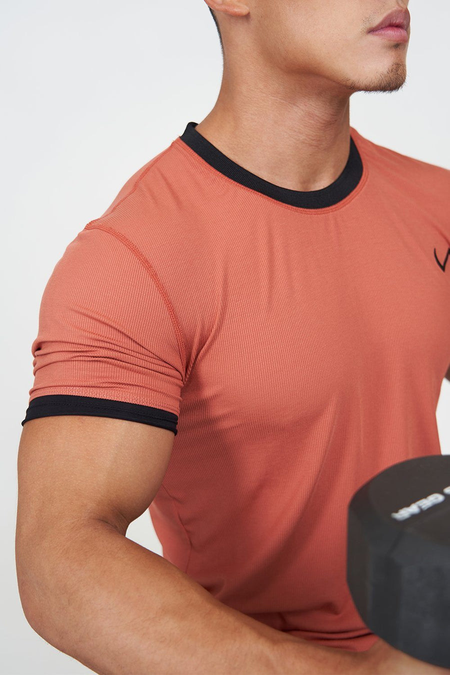 TLF Surge Classic Tee | Men's Ribbed Muscle Shirt - Red -4