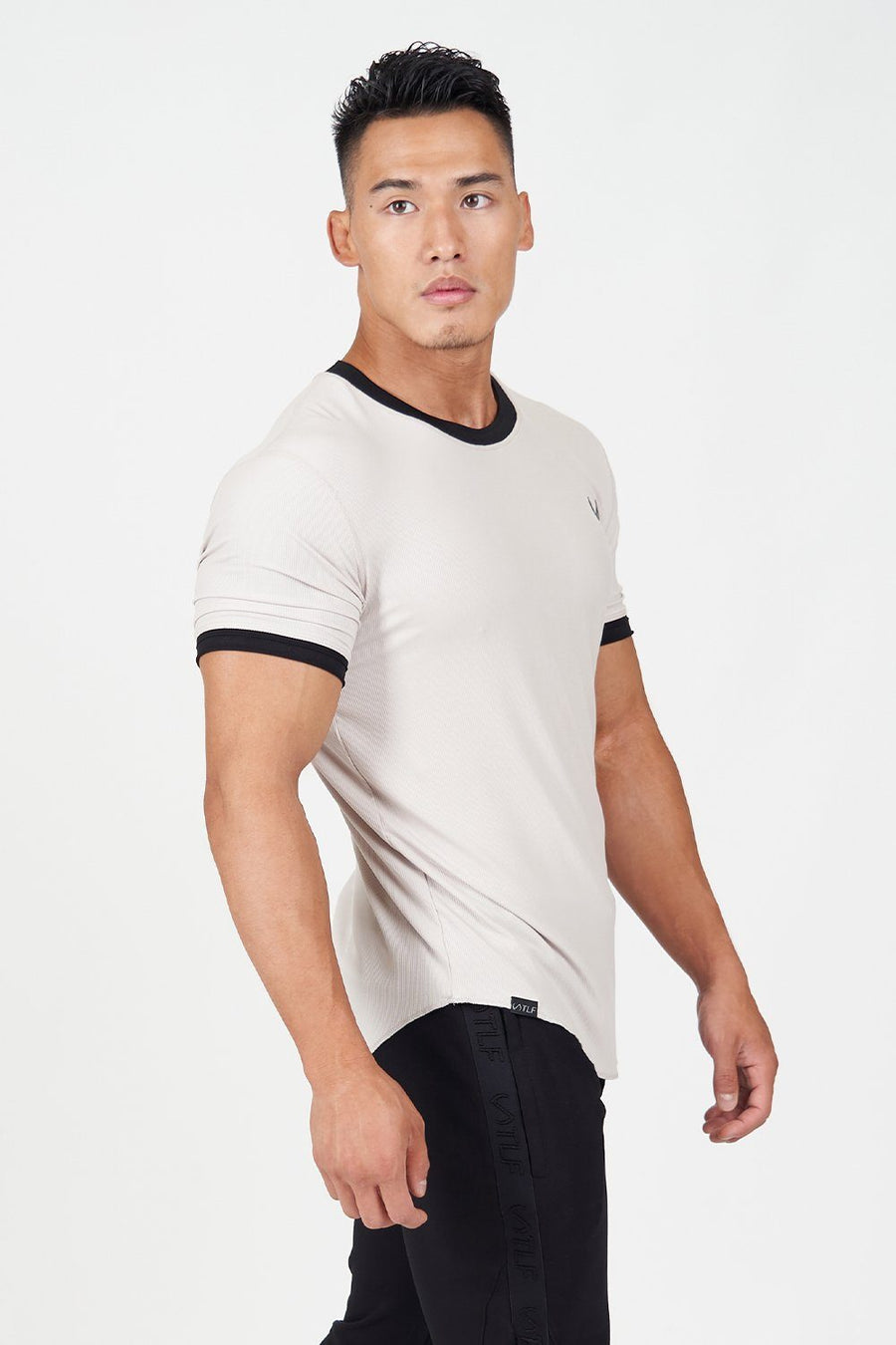 TLF Surge Classic Tee | Men's Ribbed Muscle Shirt – White - 4