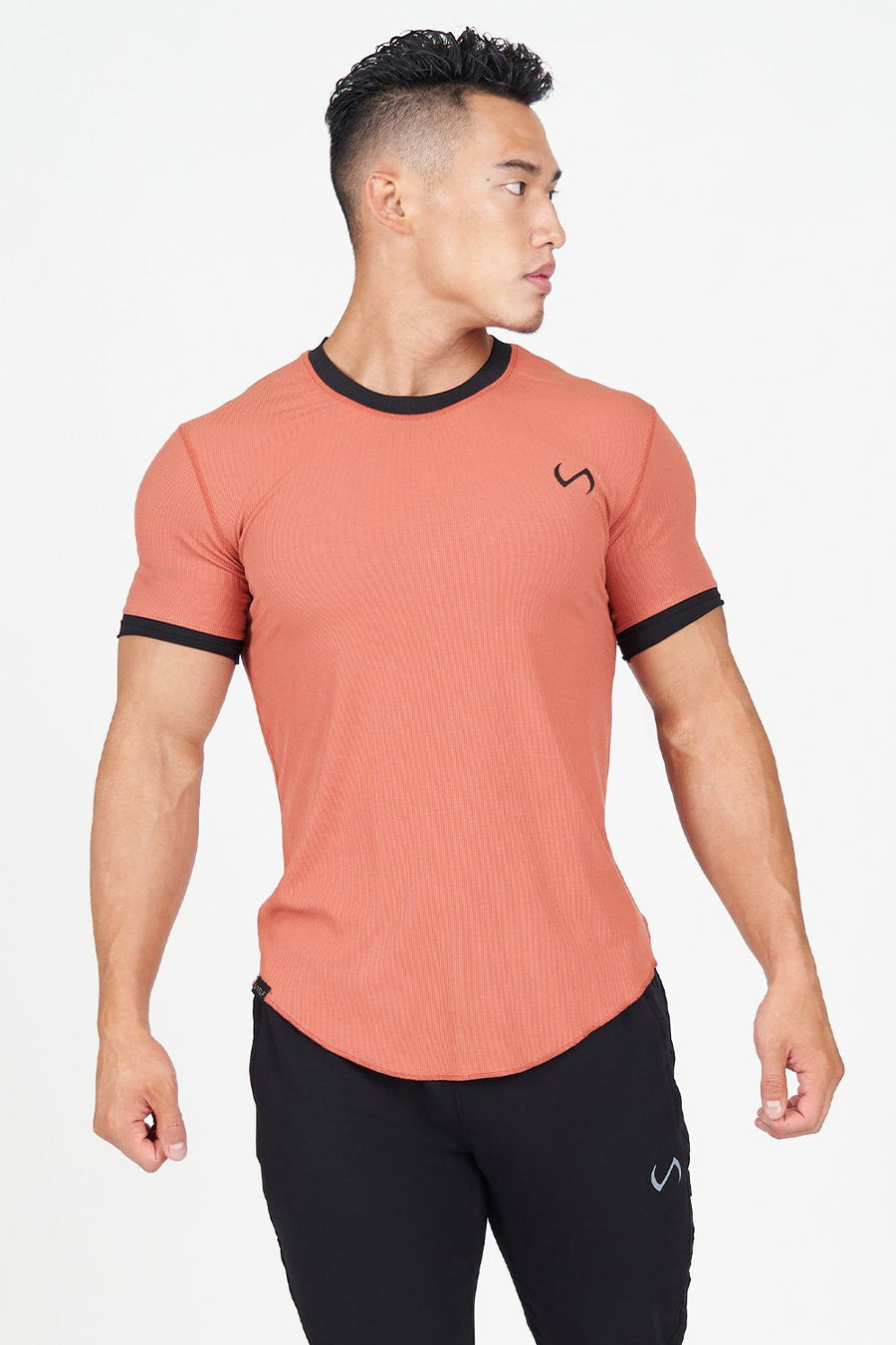 TLF Surge Classic Tee | Men's Ribbed Muscle Shirt - Red -1