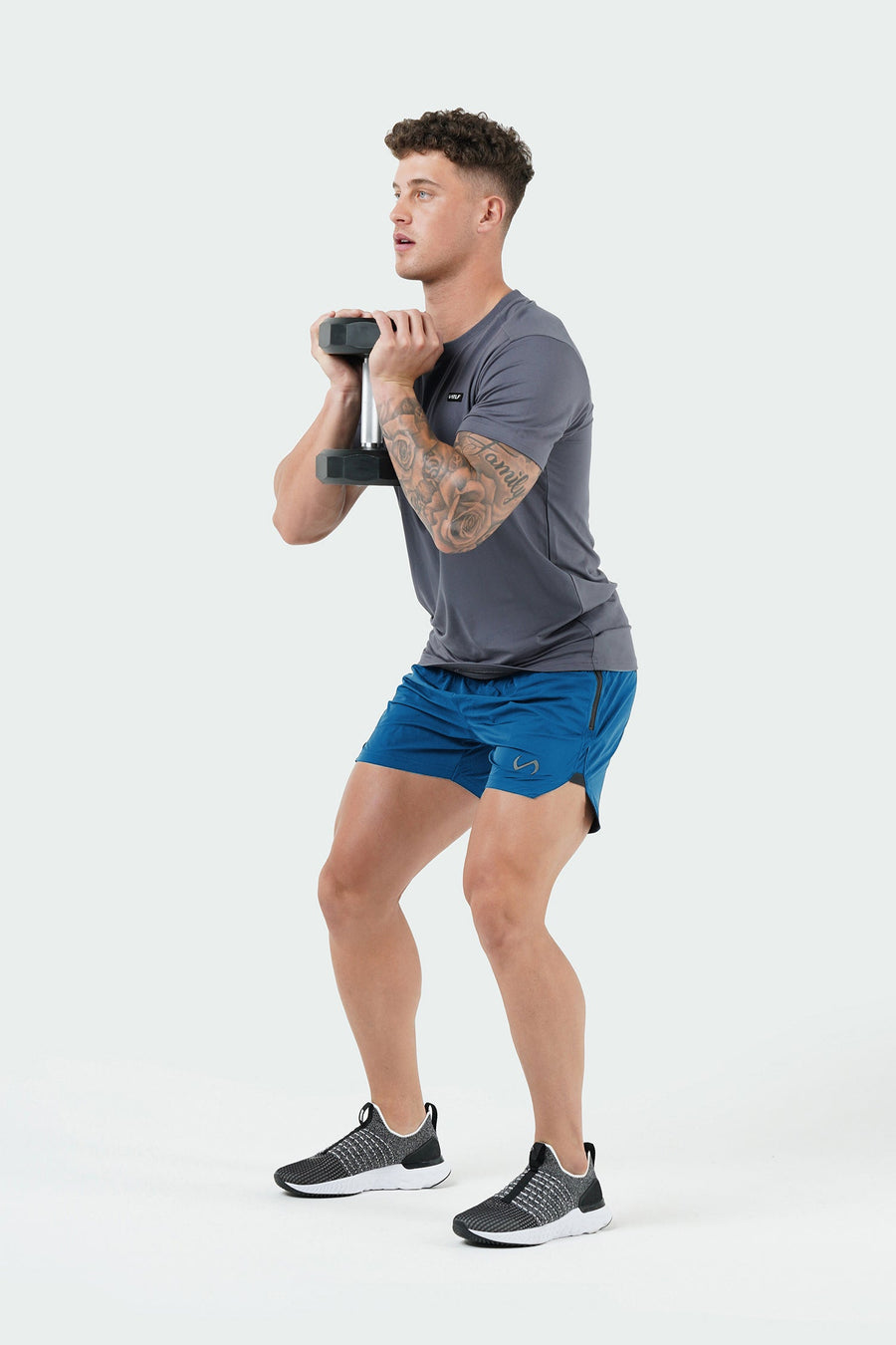 TLF Vital Element 5” Gym Shorts - 5 Inch inseam Athletic Shorts - Blue - 6