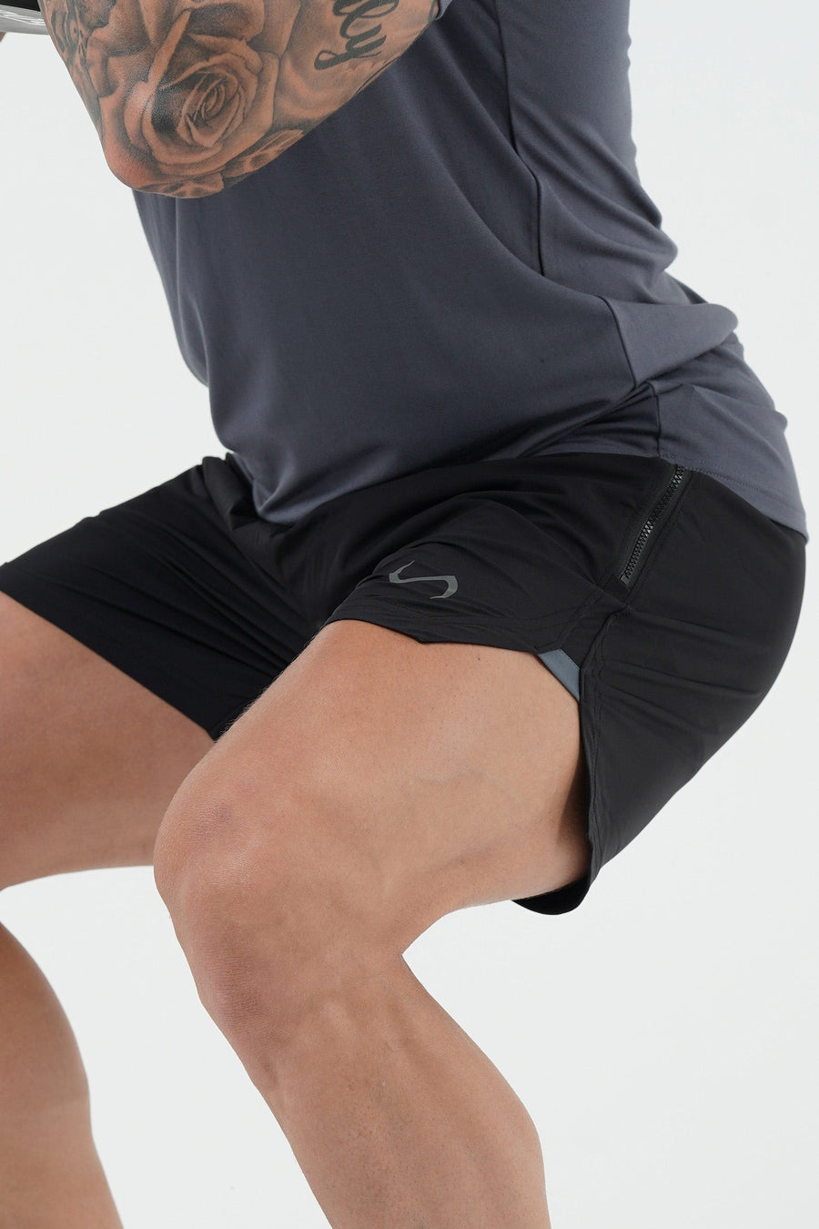 TLF Vital Element 5” Gym Shorts - 5 Inch inseam Shorts - Black - 5